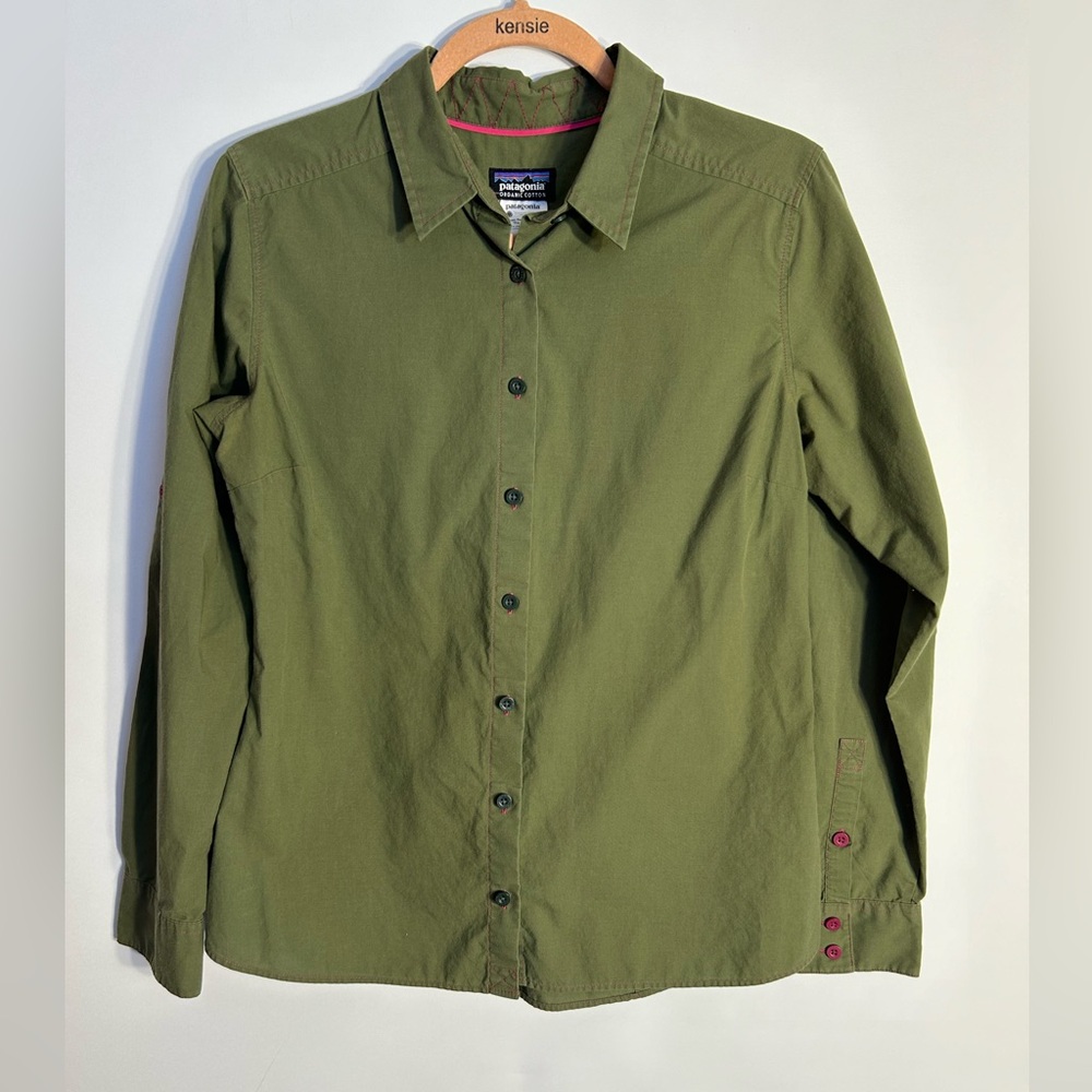 Patagonia Olive Green Button Down Shirt - Picture 2 of 6